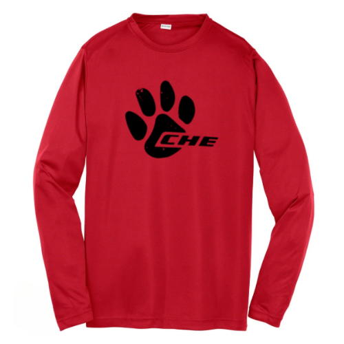 CHE PawPrint Youth SportTek Long Sleeve