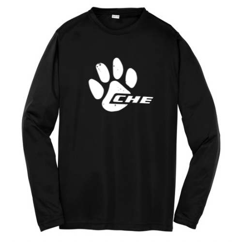 CHE PawPrint Youth SportTek Long Sleeve